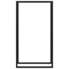 vidaXL Suporte para Lenha Preto Mate 80x28x154 cm A&ccedil;o