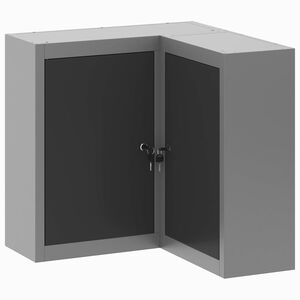 vidaXL Arm&aacute;rio de Ferramentas Preto e Cinza 55 x 55 x 55 cm