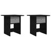 vidaXL Mesa-de-cabeceira 2 pcs Carvalho Preto 41 x 40 x 45 cm