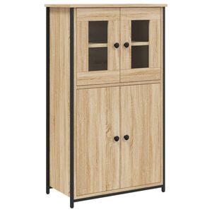 vidaXL Aparador alto 62x32x106,5 cm derivados madeira carvalho sonoma