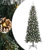 vidaXL &Aacute;rvore de Natal Artificial Verde 240 cm PVC, Pl&aacute;stico e A&ccedil;o