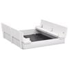 vidaXL Caixa de areia 95x90x15 cm madeira de abeto branco