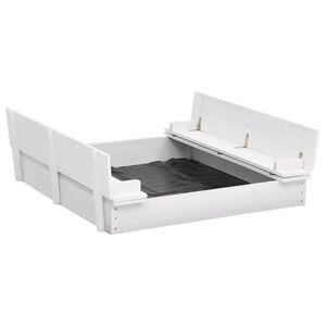 vidaXL Caixa de areia 95x90x15 cm madeira de abeto branco