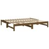 vidaXL Estrutura sofá-cama de puxar 2x(90x190)cm pinho maciço castanho