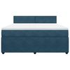 vidaXL Cama com molas/colch&atilde;o 180x200 cm veludo azul