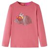 vidaXL T-shirt de manga comprida para crian&ccedil;a rosa-velho 140