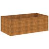 vidaXL Canteiro elevado de jardim 196x100x69 cm a&ccedil;o corten