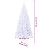 vidaXL &Aacute;rvore de Natal Artificial com 300 LEDs Branco 180 cm PVC e A&ccedil;o