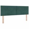 vidaXL Cama Box com colch&atilde;o Verde Escuro 190 x 140 cm Veludo