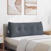 vidaXL Travesseiro para Costas Cinza Escuro 120 x 24 x 50 cm Veludo