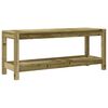 vidaXL Banco de jardim 108x35x45 cm madeira de pinho impregnada
