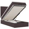 vidaXL Estrutura cama otomana colch&atilde;o 90x190 cm tecido castanho escuro