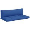 vidaXL Almofad&otilde;es para m&oacute;veis de paletes 2 pcs tecido azul real