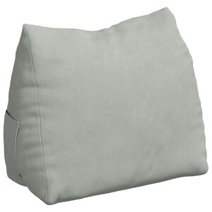 vidaXL Travesseiro para Costas Cinzento-claro 45 x 20 x 35 cm