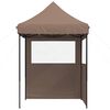 vidaXL Tenda de Festa Castanho 200 x 200 x 306 cm Tecido Oxford