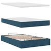 vidaXL Estrutura cama otomana colch&atilde;o 120x200cm veludo azul escuro