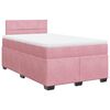 vidaXL Cama boxspring com colch&atilde;o 120x200 cm veludo rosa