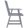 vidaXL 7 pcs conjunto de jantar jardim madeira ac&aacute;cia maci&ccedil;a cinzento