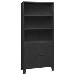 vidaXL Estante industrial 80x32x180 cm a&ccedil;o antracite