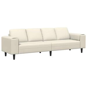vidaXL Sof&aacute; de Sala de Estar Creme 250 x 77 x 76 cm