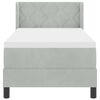 vidaXL Cama Box com colch&atilde;o Cinzento-claro 200 x 80 cm Veludo