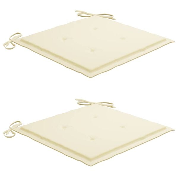 vidaXL Cadeiras exterior dobr&aacute;veis c/ almofad&otilde;es 2 pcs ac&aacute;cia maci&ccedil;a