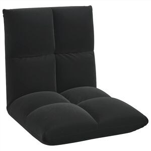 vidaXL Cadeira de ch&atilde;o ajust&aacute;vel Preto Veludo