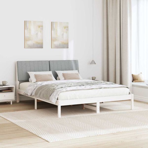 vidaXL Estrutura da Cama com cabeceira Branco 160 x 200 cm