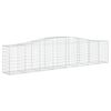 vidaXL Cestos gabi&atilde;o arqueados 6 pcs 400x50x80/100cm ferro galvanizado