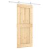 vidaXL Porta Deslizante Natural e Branco 85 x 210 cm