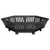 vidaXL Fire Pit Preto 60 x 60 x 18 cm A&ccedil;o