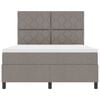 vidaXL Cama Box com colch&atilde;o Cinzento-acastanhado 160 x 200 cm tecido