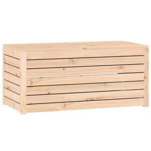 vidaXL Caixa de jardim 101x50,5x46,5 cm madeira de pinho maci&ccedil;a