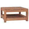 vidaXL Mesa de centro 68x67x35 cm madeira de teca maci&ccedil;a