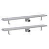 VidaXL Dreno de chuveiro linear 2 pcs bolhas 930x140 mm a&ccedil;o inoxid&aacute;vel