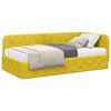 vidaXL Estrutura de Cama de Canto Amarelo 100 x 200 cm Veludo