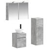 vidaXL Conjunto de M&oacute;veis para Banheiro 4 pcs Cinzento Cimento