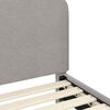 vidaXL Estrutura de Cama para Crian&ccedil;a com Cabeceira Cinzento-claro
