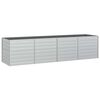 vidaXL Canteiro elevado de jardim 320x80x77cm a&ccedil;o galvanizado prateado
