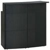 vidaXL Mesa de bar para jardim 120x55x110 cm vime PE preto