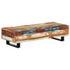 vidaXL Mesa de centro 120x50x30 cm madeira recuperada maci&ccedil;a e a&ccedil;o