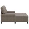 vidaXL Chaise Lounge com almofada Cinzeto 91 x 157 x 91 cm PU Antigo