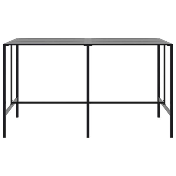 vidaXL Mesa de bar 200x100x110 cm aço revestido a pó preto