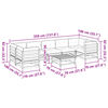 vidaXL 8 pcs conj. sof&aacute;s jardim c/ almofad&otilde;es madeira abeto-de-douglas