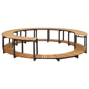 vidaXL Contorno de spa 273x53 cm madeira de ac&aacute;cia maci&ccedil;a