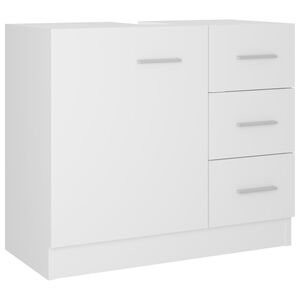 vidaXL Arm&aacute;rio de lavat&oacute;rio 63x30x54 cm derivados de madeira branco