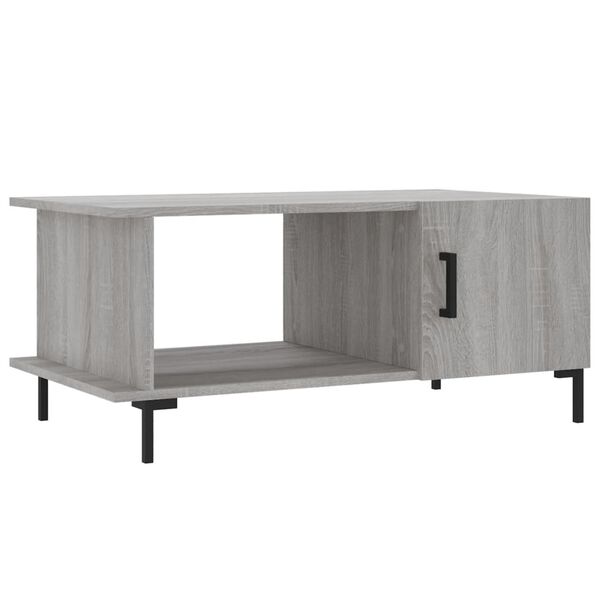 vidaXL Mesa de centro 90x50x40 cm derivados de madeira cinzento sonoma