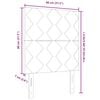 vidaXL Cabeceira com cabeceira Cinzento-acastanhado 80 cm tecido