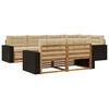 vidaXL Conjunto de Sof&aacute;s para Exterior 7 unid. Natural e Bege