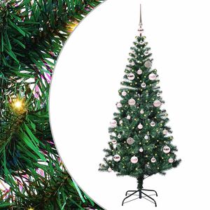 vidaXL &Aacute;rvore de Natal Artificial Pr&eacute;-iluminada Verde 150 cm